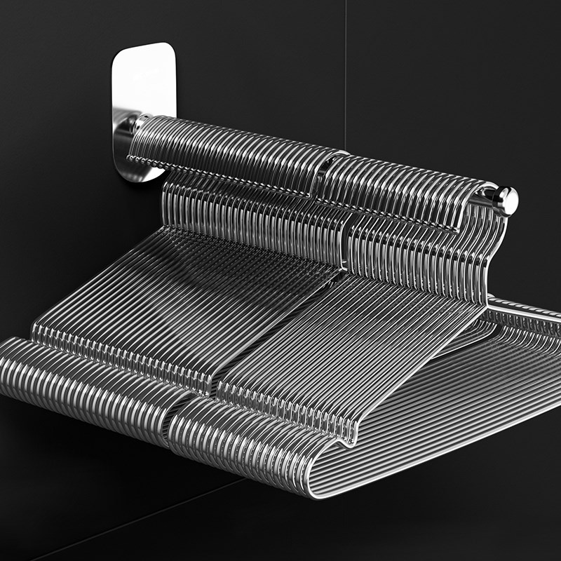 晾衣架收纳神器3k04免打孔阳台整理置物架壁挂式墙上放挂钩勾架子