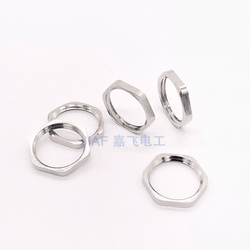 金属六角螺母黄铜镀镍锁母夹紧螺纹螺母 M8MC10M12M16M18M20M32M4