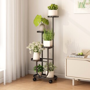 花 花架子多层阳台置物架铁艺植物摆放花F盆托架可移动客厅落地式