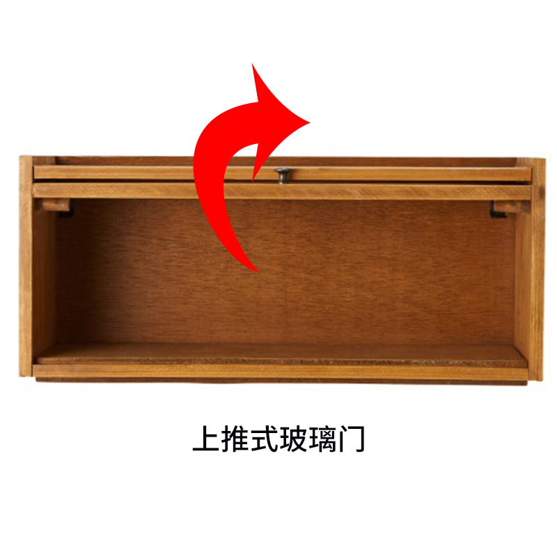 日式小餐柜实木迷你玻璃门碗柜餐桌厨房储物柜Q桌面餐边储物收纳
