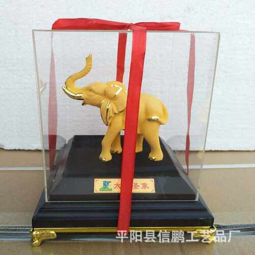 太平圣象绒沙金摆件大象绒沙金开汽车4S店开业年会赠送礼品