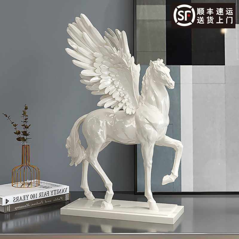 创意马摆件现代轻奢客厅电视柜家居装饰品办公室摆设乔迁开业礼品,玩具/童车/益智/积木/模型,垂直悬浮玩具,淘宝优惠券,粉丝福利购,淘宝优惠卷