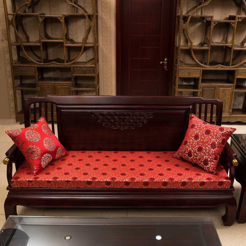CB#多人位实木沙发垫罗汉床垫中式海绵坐垫板凳垫长垫子