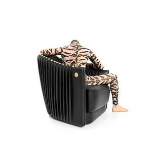 Roberto Cavalli高端真皮褶皱沙发椅别墅客厅狂野个性多人位沙发