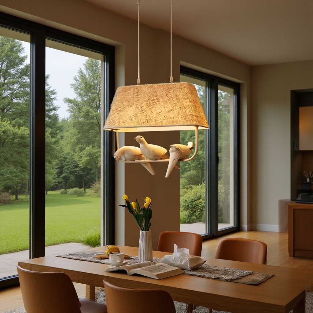 北欧小鸟吊灯美式乡村田园餐厅书房走廊玄关过道艺术酒吧儿童房灯