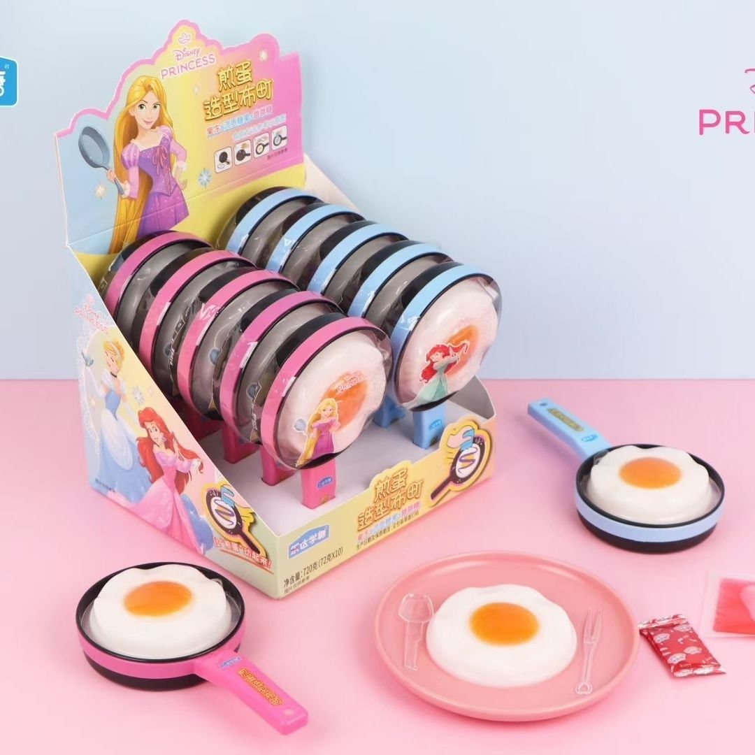 乐达煎蛋造型布町过家家果冻布丁跳跳糖果酱荷包蛋儿童趣味小零食