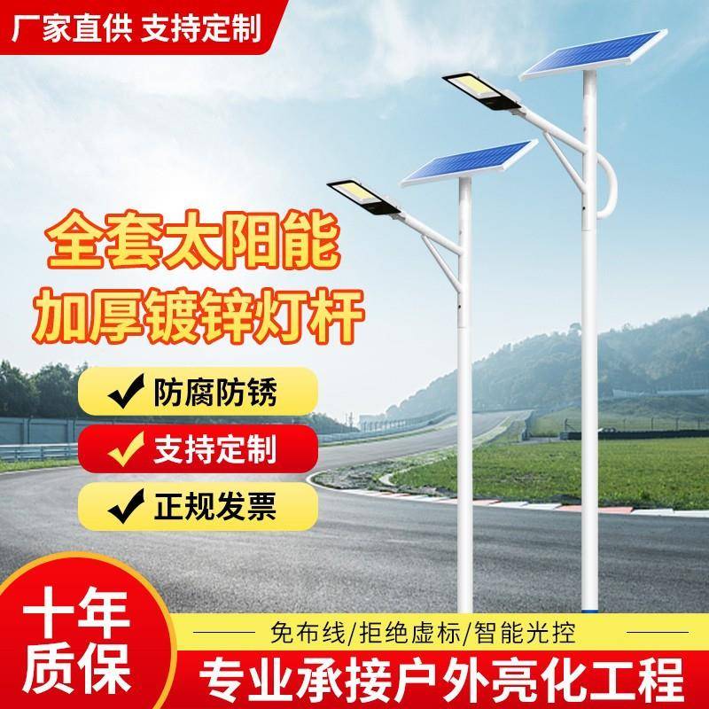 太阳能路灯6米led户外灯新农村庭院灯超亮防水100w乡村高杆道路灯