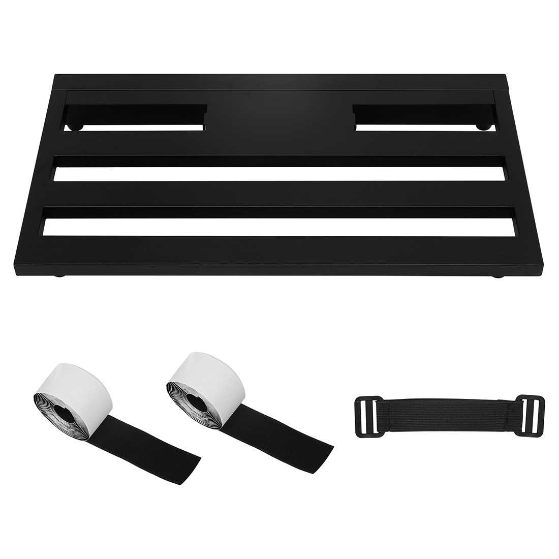 电吉他铝合金效果器板吉他粘贴单块效果器支架便携固定防滑轨道板