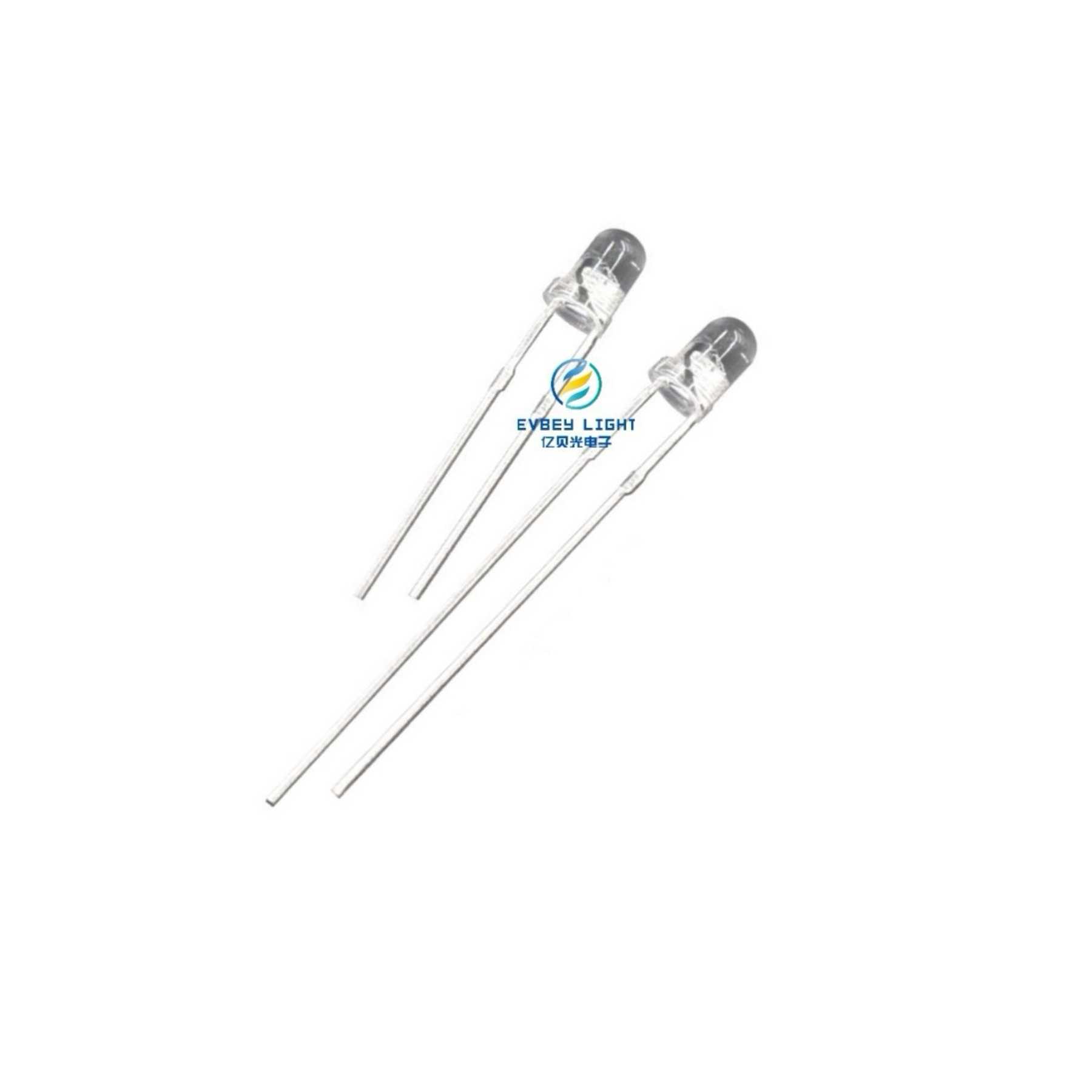 3MM光敏接收管黑色胶体光敏三极管灯珠F3红外线感应器光控二极管