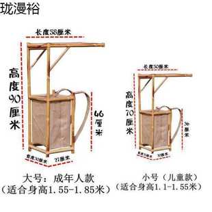 书生背篓宁采臣背篓竹制书童箱行脚僧状元古装道具竹编徒步背包