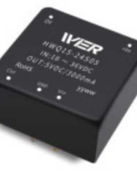 微尔WlER DC-DC 15W 模块电源 小型SIP封装 HWQ15-24S15