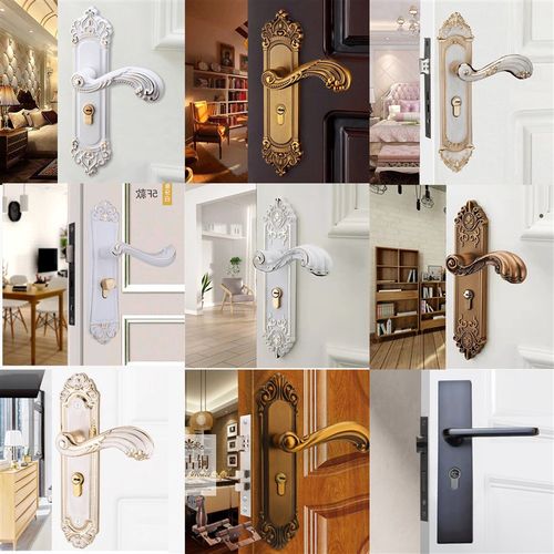 欧式室内门锁家用通用型房间门锁A具静音木门黑白色门把手旧门换