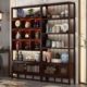 博古架茶室茶柜置物架新中式 多宝阁茶具摆件展示架非实木茶叶架子