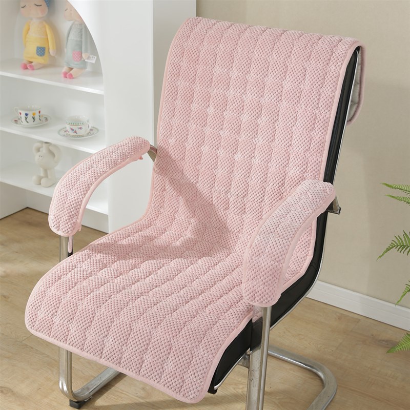 一体坐垫靠垫办公室久坐防滑椅子座椅H老板椅垫四季长毛绒保暖加