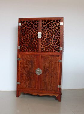 冰绽纹透格门柜冰裂纹书柜经眼录缩小款透格门柜气死猫透棂方角柜