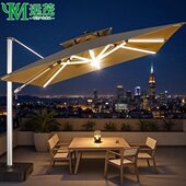 远茂太阳能户外遮阳伞庭院伞罗马伞别墅花园露台室外天台大太阳伞