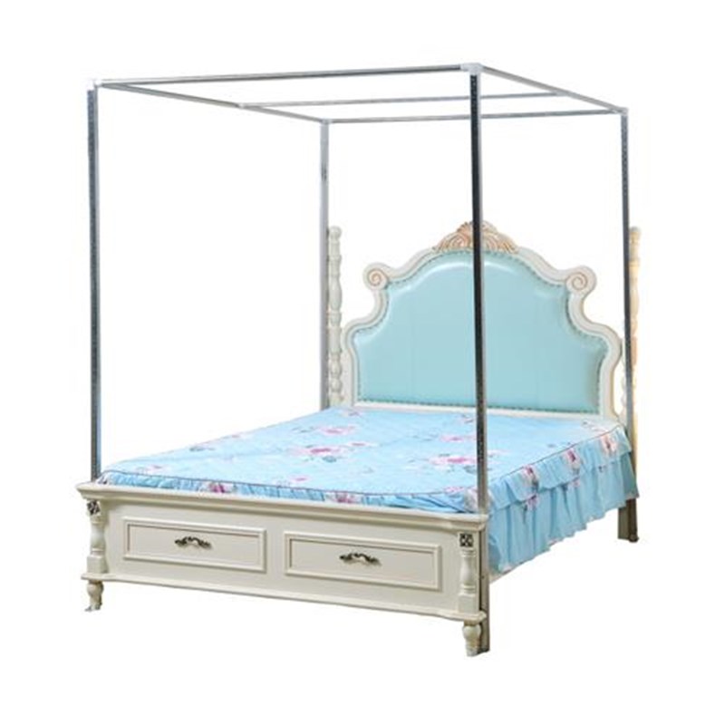 直管方管不d接驳蚊帐支架加粗加厚不锈钢蚊帐支架压脚落地四柱杆