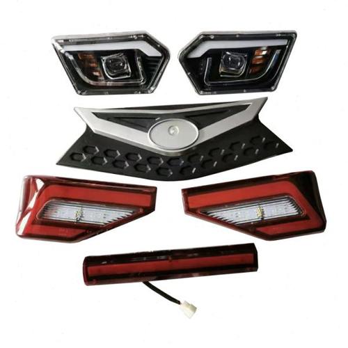 电动三轮车大灯配件电动四轮车大灯尾灯中网刹车灯全封闭棚灯总成