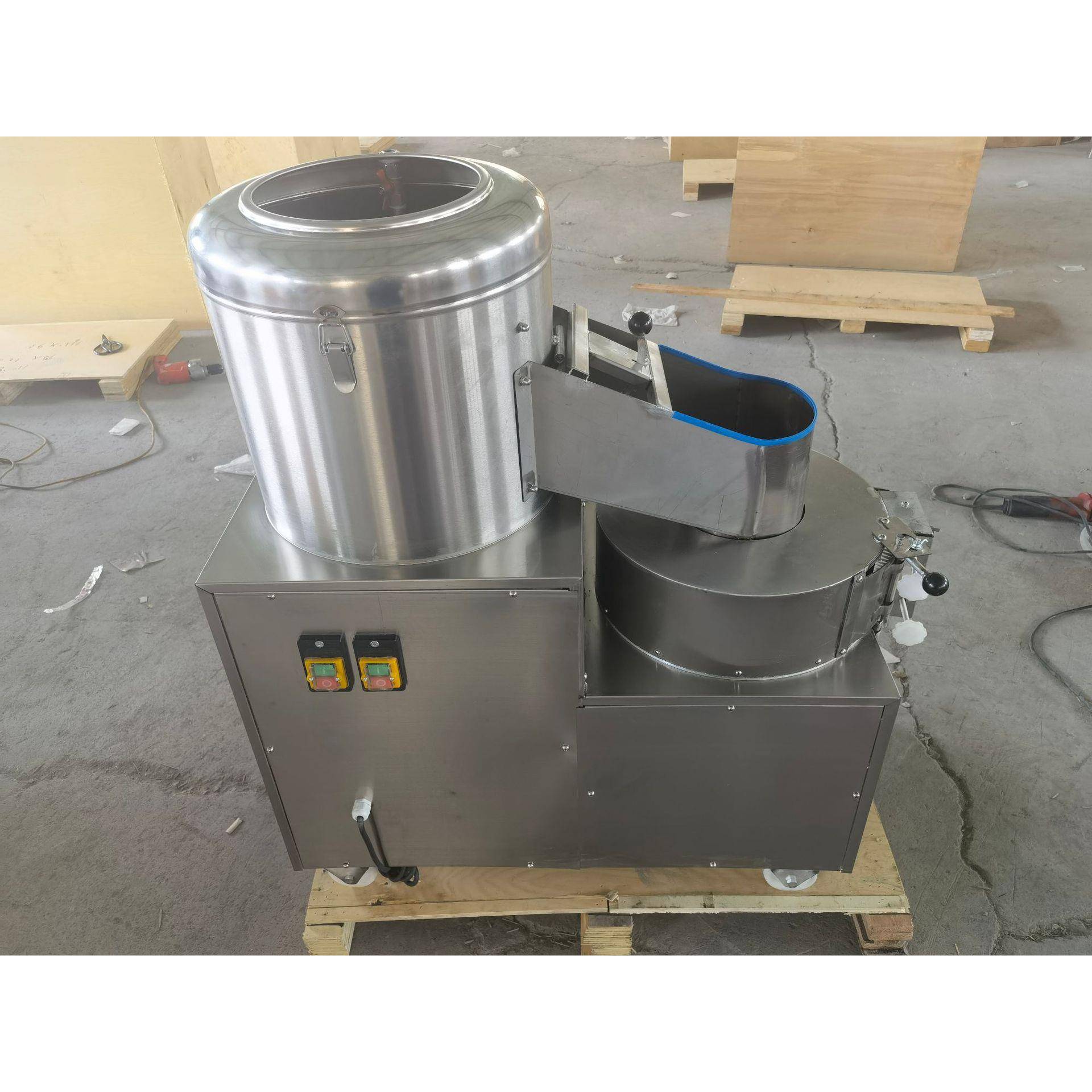 章丘工厂全自动马铃薯去皮切条切片机机械土豆清洗切条一体机