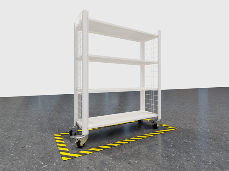 重型仓库仓储货架带轮万向可移动置物H架多层家用可调节加宽储物