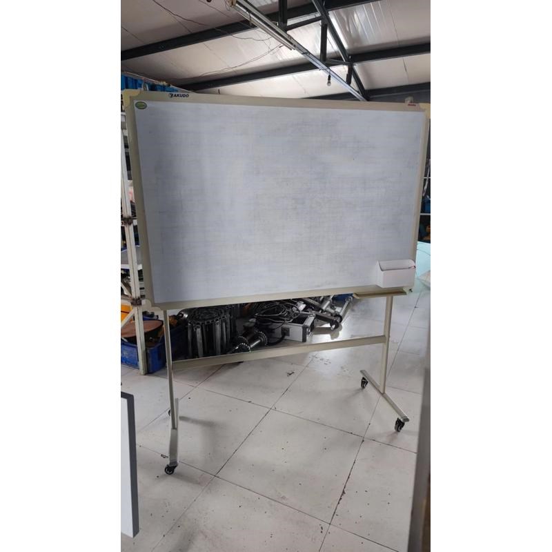 雅谷白板 挂式白板 磁性w白板 写字板 易檫板 带滑轮支架