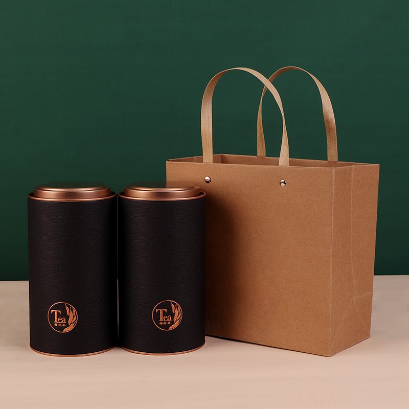 茶叶罐纸罐圆筒空罐红茶绿茶包装罐空盒H通用龙井金骏眉密封罐定