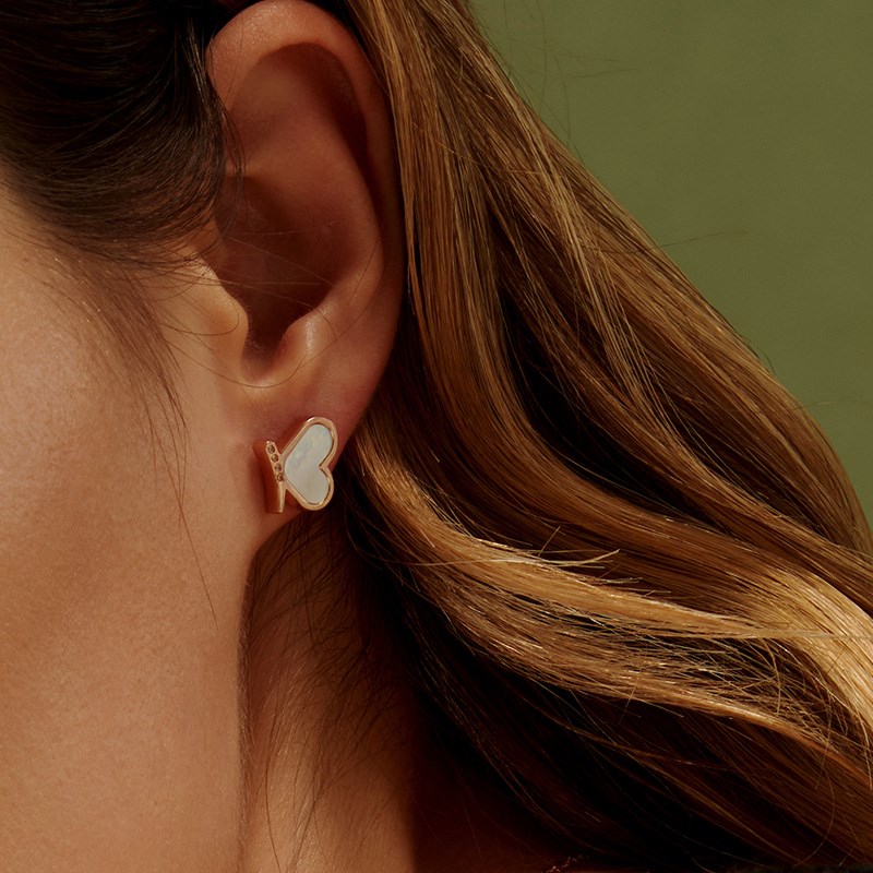 chorchioee杜蔻蝴蝶耳钉天然贝母高级轻奢耳钉生日礼物送女朋友