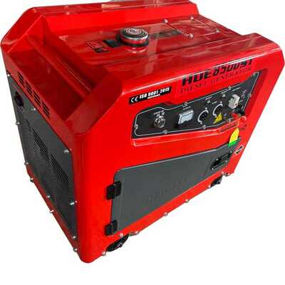 HAOMAX HDE8500ST红色新款5KW柴油发电机组，186FE动力，户外应急