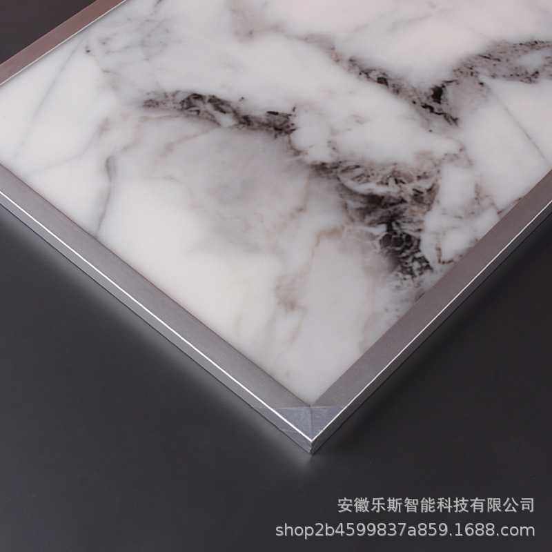 珀莫照明发光背板亚克力导光板大理石图纹UV打印图案LED纹灯带