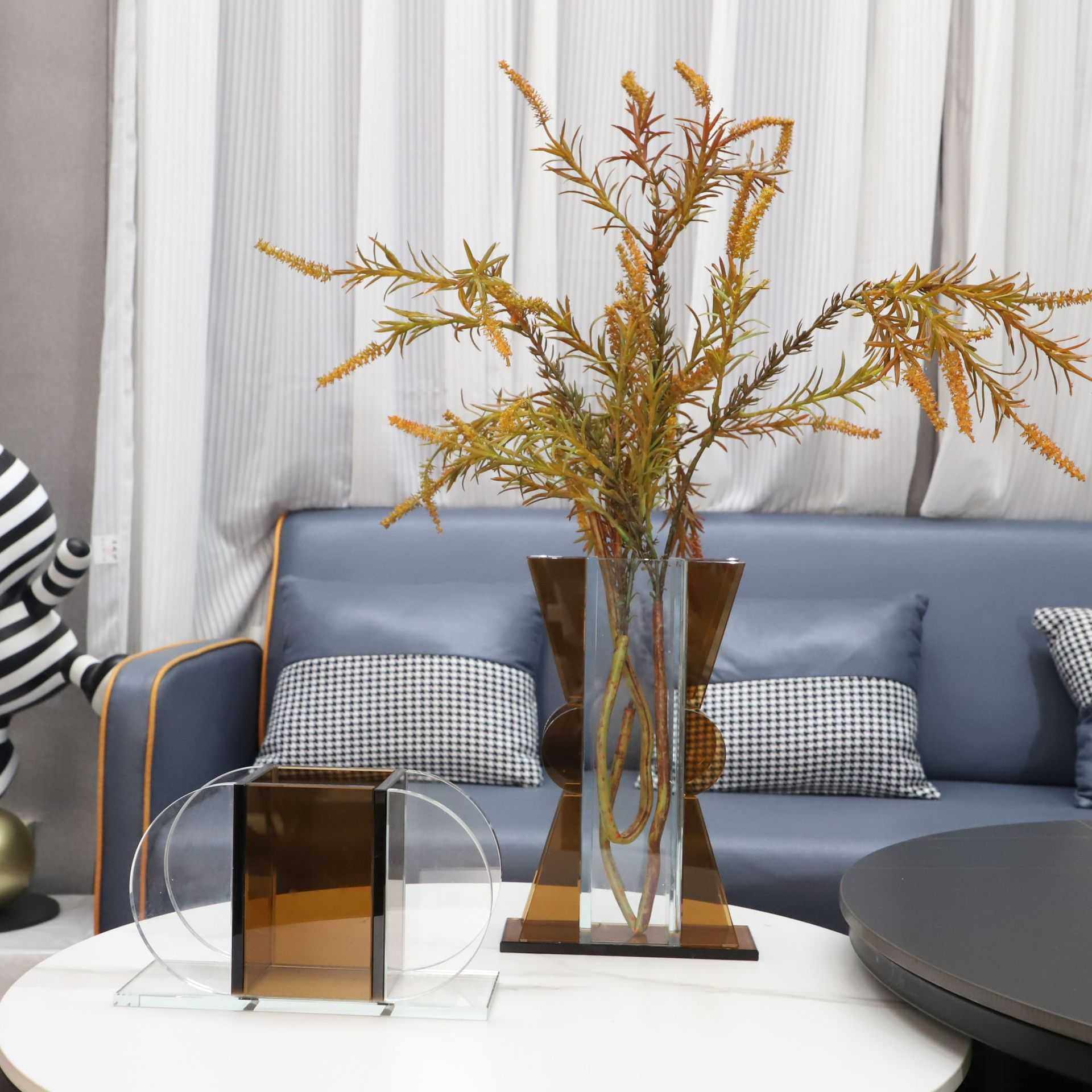 简约现代插花花器桌面装饰品客厅茶几样板间玄关家居透明花瓶摆件,农机/农具/农膜,其它农用工具,淘宝优惠券,粉丝福利购,淘宝优惠卷