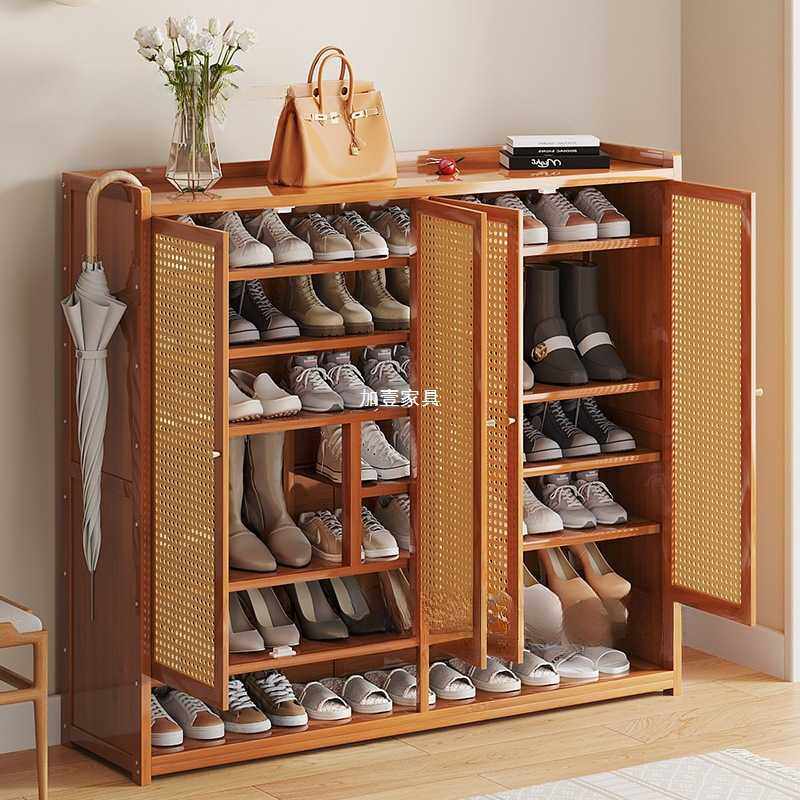 日式简约藤编防尘鞋柜收纳鞋架家用门口玄关柜小户型大容量一体柜,农机/农具/农膜,其它农用工具,淘宝优惠券,粉丝福利购,淘宝优惠卷