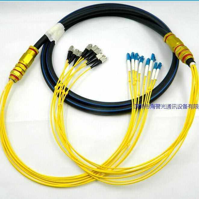 深圳厂家 优质供应LC/UPC-FC/UPC单模8芯防水跳线1米  可按要求现