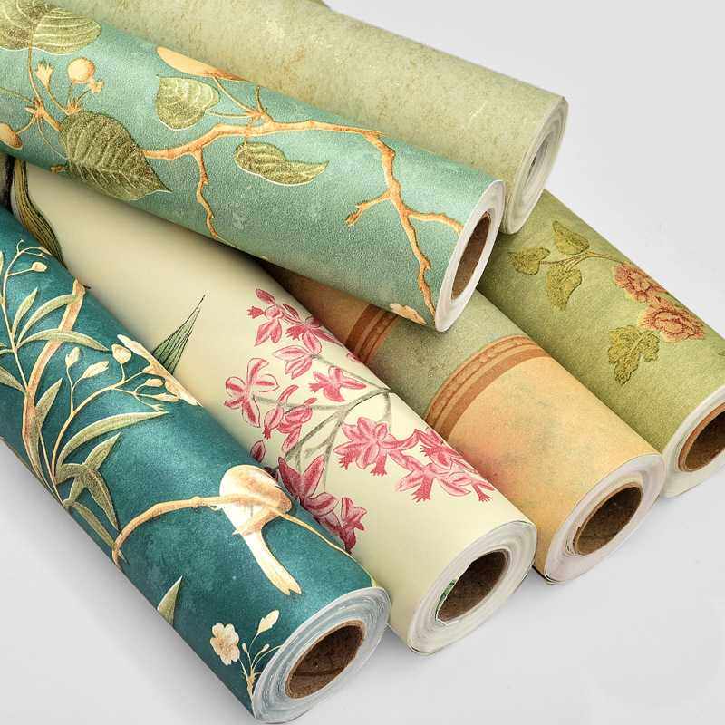 美式田园自粘墙纸温馨卧室自贴纸客厅电视背景墙宿舍翻新防水壁纸