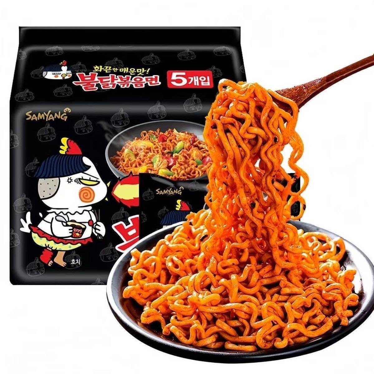 三养火鸡面韩国进口火鸡面原火鸡拌面方便速食泡面免煮整箱图片