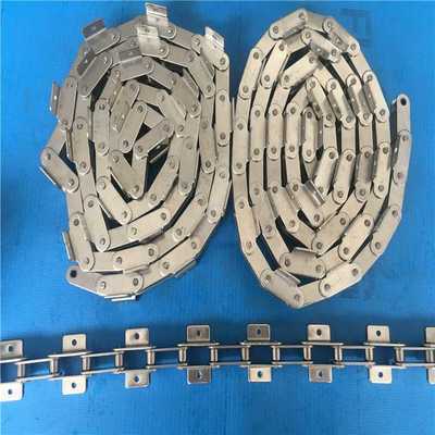 双节距C2040不锈钢链条 304不锈钢输送链条 不锈钢带耳带弯板链条