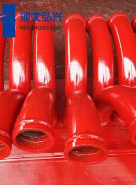 混凝土输送泵管分流三通 DN125*R500*90人字形三通弯管
