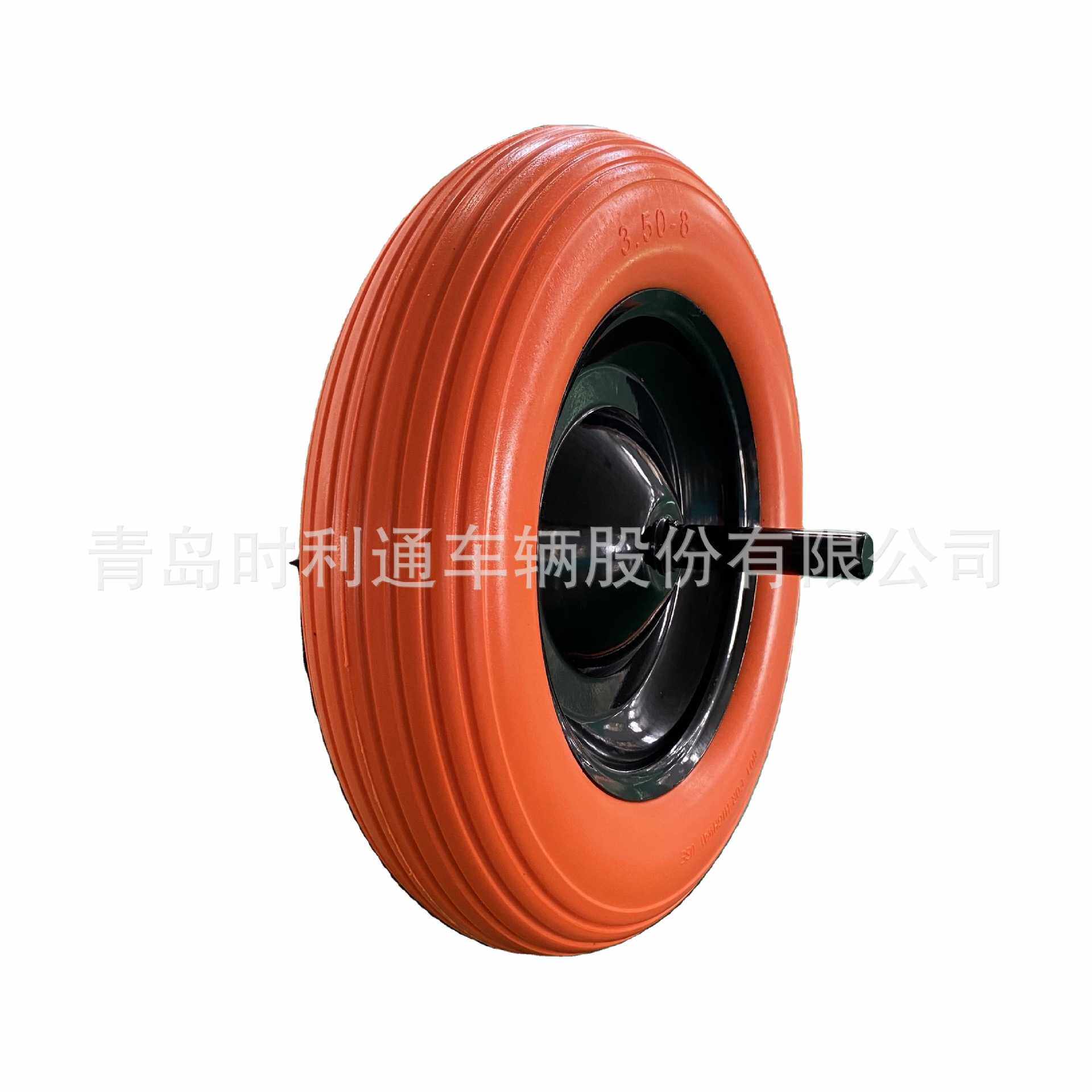 360x80mm14英寸聚氨酯PU发泡轮3.50-8独轮车用配实