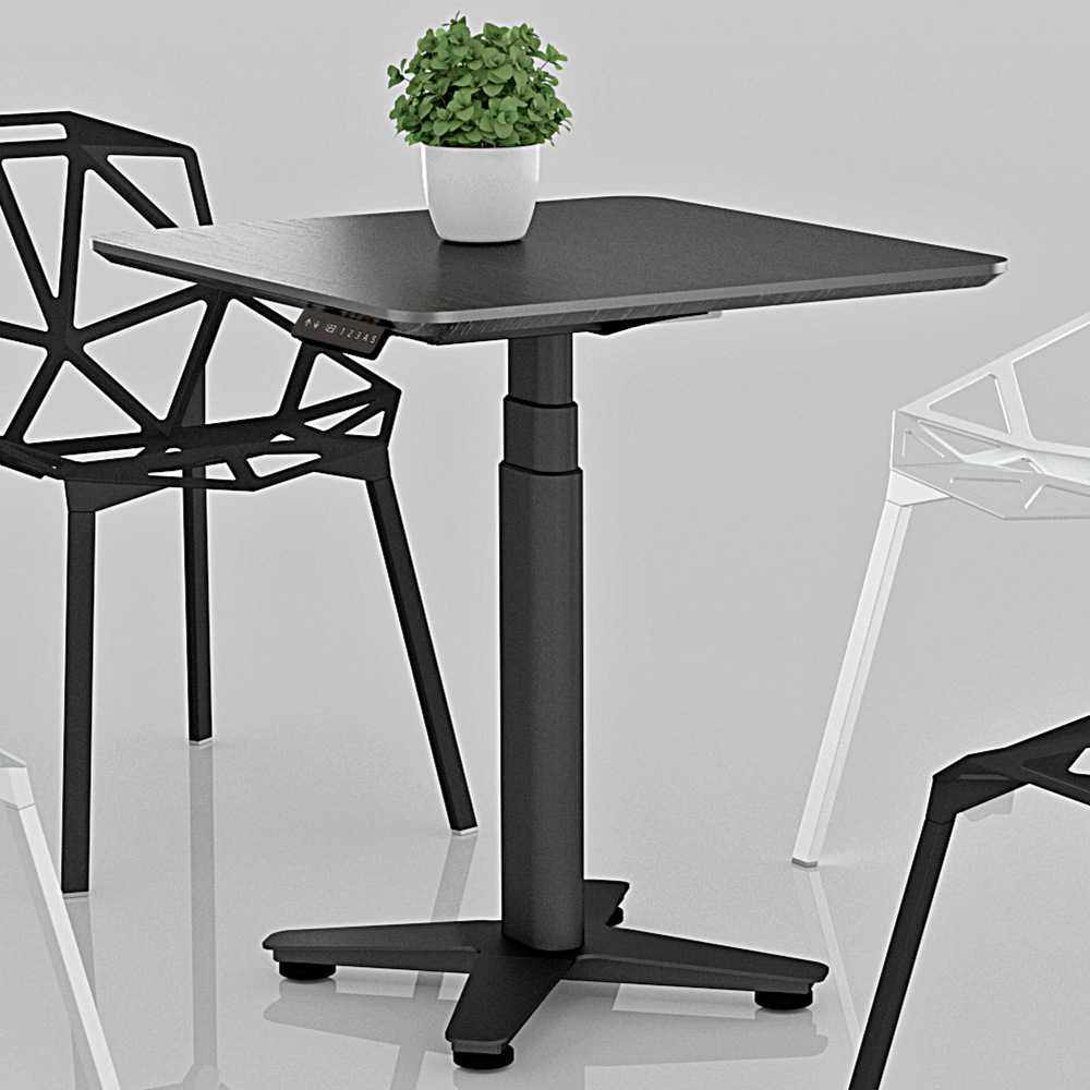 北欧风格简约电动升降桌高度可调节咖啡桌小方桌茶吧桌洽谈桌