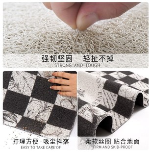 复古高级入户门j丝圈地垫防滑耐磨耐脏地毯门口进门家用可裁剪脚