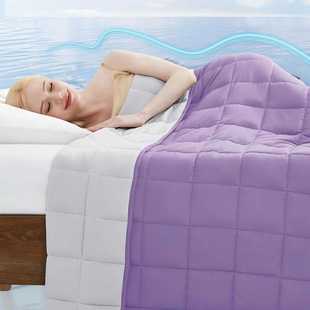 工厂定制重力毯纯色小格重力被外贸重力毯Gravity blanket亚马逊