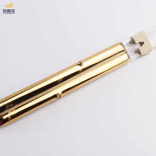 镀金石英卤素加热灯 1KW120MM喷漆取暖加热灯管 红外线半镀金灯管