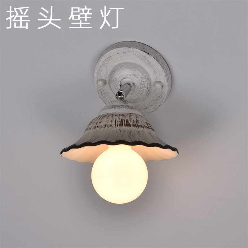 复古摇头壁灯陶瓷灯罩顶灯天花灯美式田园过道灯艺术灯led灯,3C数码配件,摄像机配件,淘宝优惠券,粉丝福利购,淘宝优惠卷