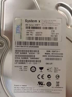 议价ibm 1T SAS 3.5  ST31000424SS o
