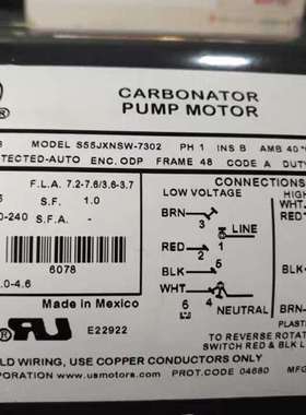 议价实价现货 美国PROCON泵用电机S55JXNSR-7299
