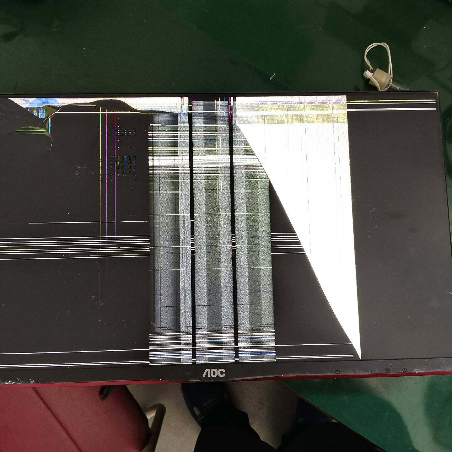 议价aoc 24g2 碎屏 主板好 无底座 所见即所得