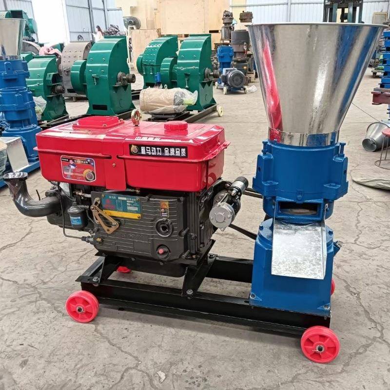 畜牧养殖猪牛羊饲料颗粒机青草粮食饲料颗粒机鸟类麸皮饲料造粒机