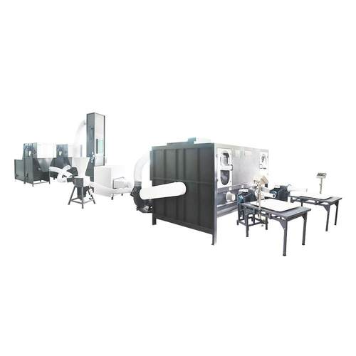 纤维棉梳理机公仔棉自动送料梳棉纤维棉海绵混合双口枕头填充线