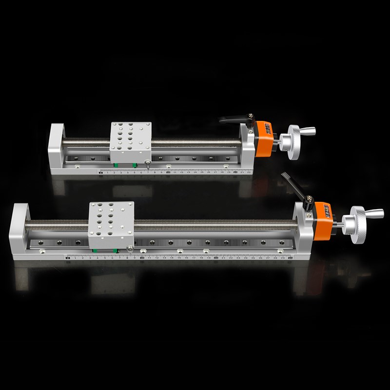 手动滑台直线模组T型丝杆手摇数显XYZ微调十字精密导轨带手轮S60