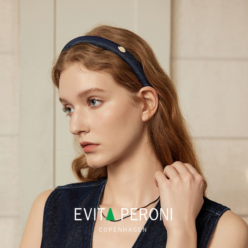 丹麦Evita Peroni/依慧达2025新款高级感牛仔发箍女日常外戴头箍