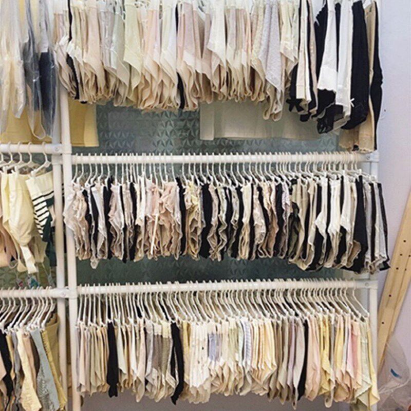 水管铁艺欧式服装展示架落地内衣架双层多层晾衣架挂衣龙门展示架